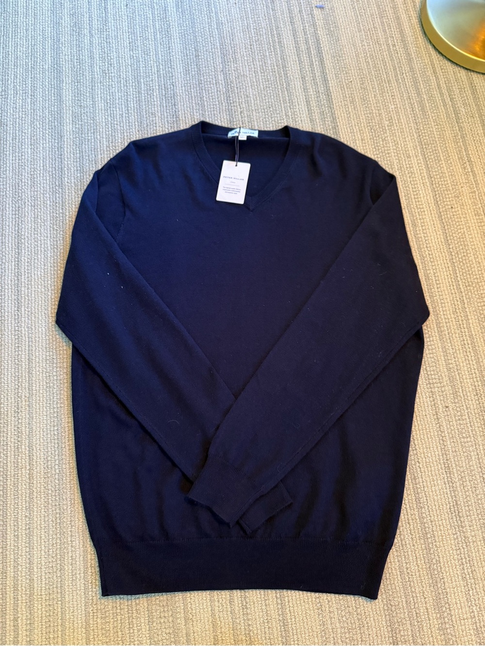 Peter Millar Women's Navy V-Neck Sweater